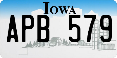 IA license plate APB579