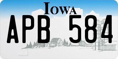 IA license plate APB584