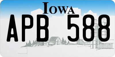 IA license plate APB588
