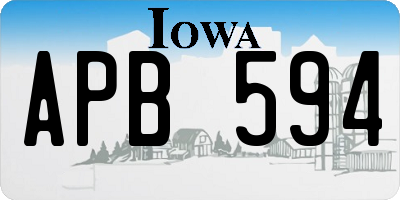 IA license plate APB594