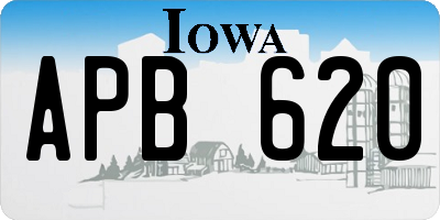 IA license plate APB620