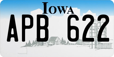 IA license plate APB622