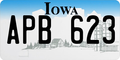 IA license plate APB623