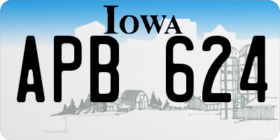 IA license plate APB624