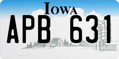 IA license plate APB631