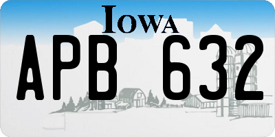 IA license plate APB632