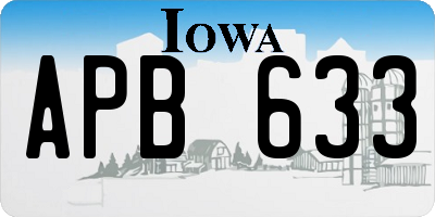 IA license plate APB633