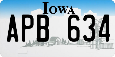 IA license plate APB634