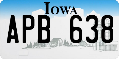 IA license plate APB638