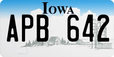 IA license plate APB642