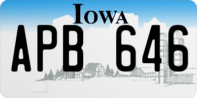 IA license plate APB646