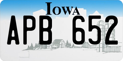 IA license plate APB652