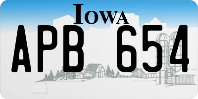 IA license plate APB654