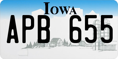 IA license plate APB655