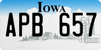 IA license plate APB657