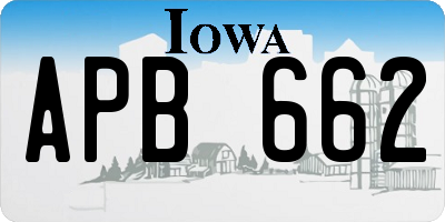 IA license plate APB662