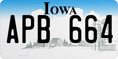 IA license plate APB664