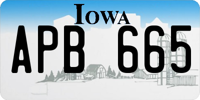 IA license plate APB665