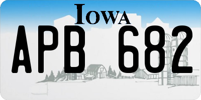 IA license plate APB682