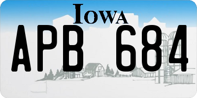IA license plate APB684