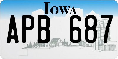 IA license plate APB687