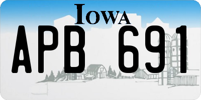 IA license plate APB691