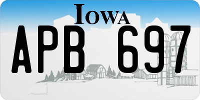 IA license plate APB697