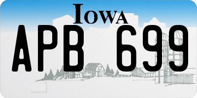 IA license plate APB699