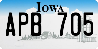 IA license plate APB705
