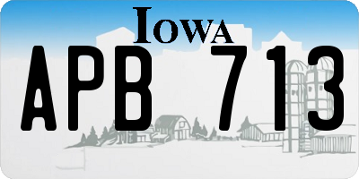 IA license plate APB713