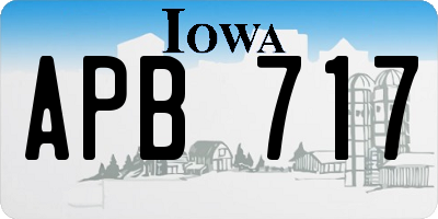 IA license plate APB717