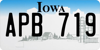IA license plate APB719