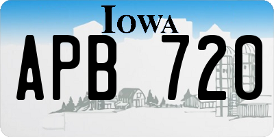 IA license plate APB720