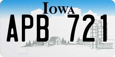 IA license plate APB721