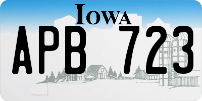 IA license plate APB723