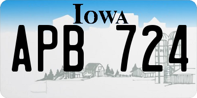 IA license plate APB724