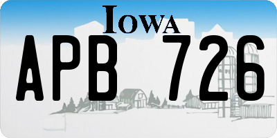 IA license plate APB726