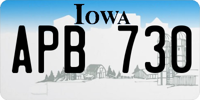 IA license plate APB730