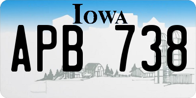 IA license plate APB738