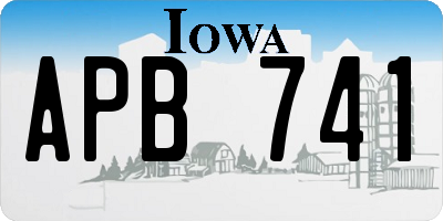 IA license plate APB741