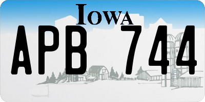 IA license plate APB744