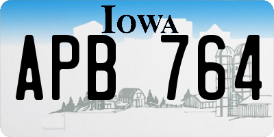 IA license plate APB764