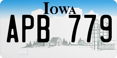 IA license plate APB779