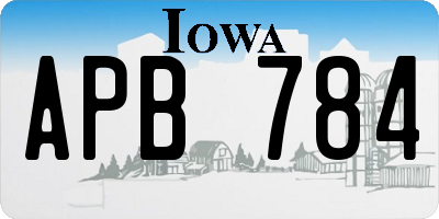 IA license plate APB784
