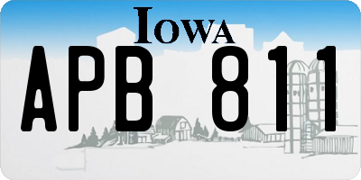 IA license plate APB811