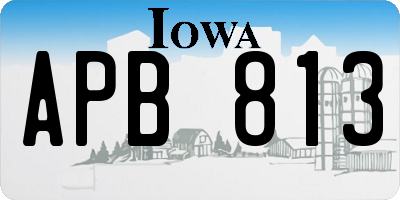 IA license plate APB813