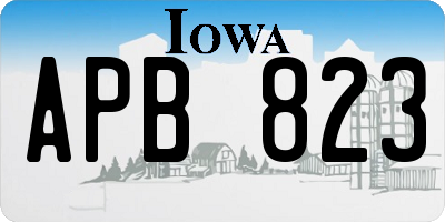 IA license plate APB823