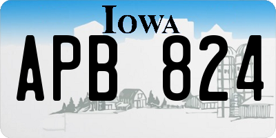 IA license plate APB824