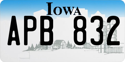 IA license plate APB832