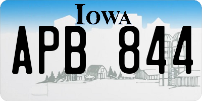 IA license plate APB844